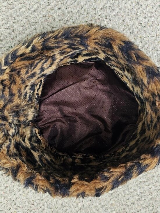Women Hat Faux Fur Brown Cap Roud Winter Warm Russian Hat unbranded One size
